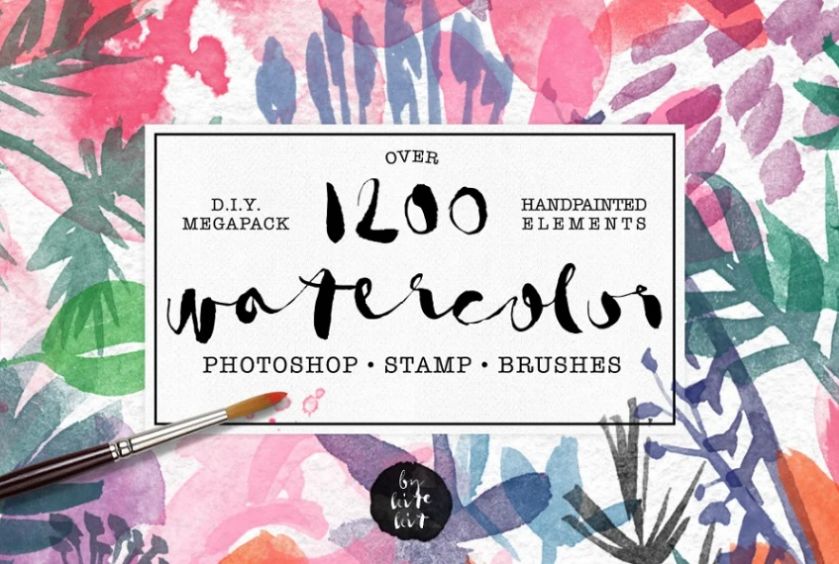 Mega Watercolor Stamps and Brushes