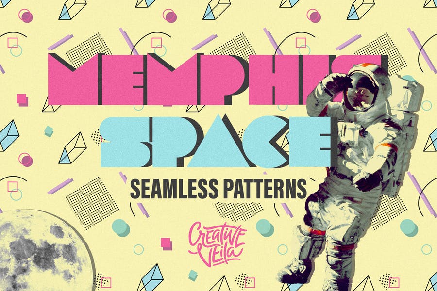 Memphis Style Space Backgrounds