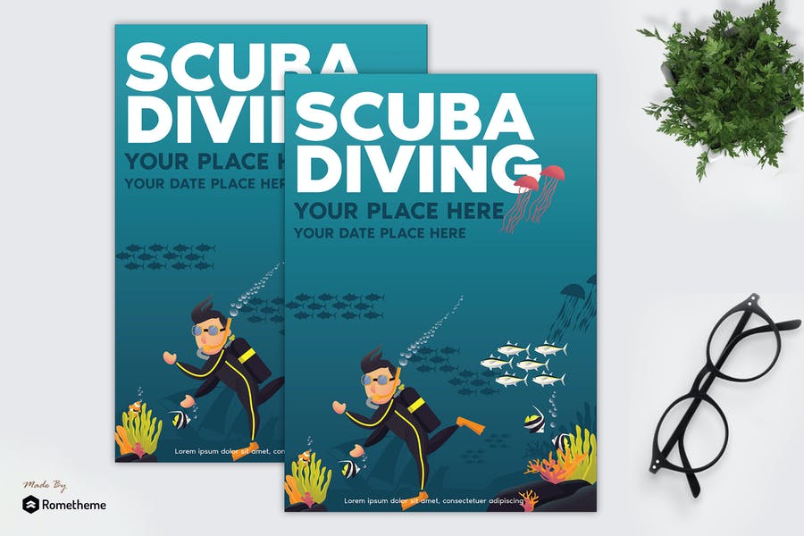 Minimalist Diving School Flyer