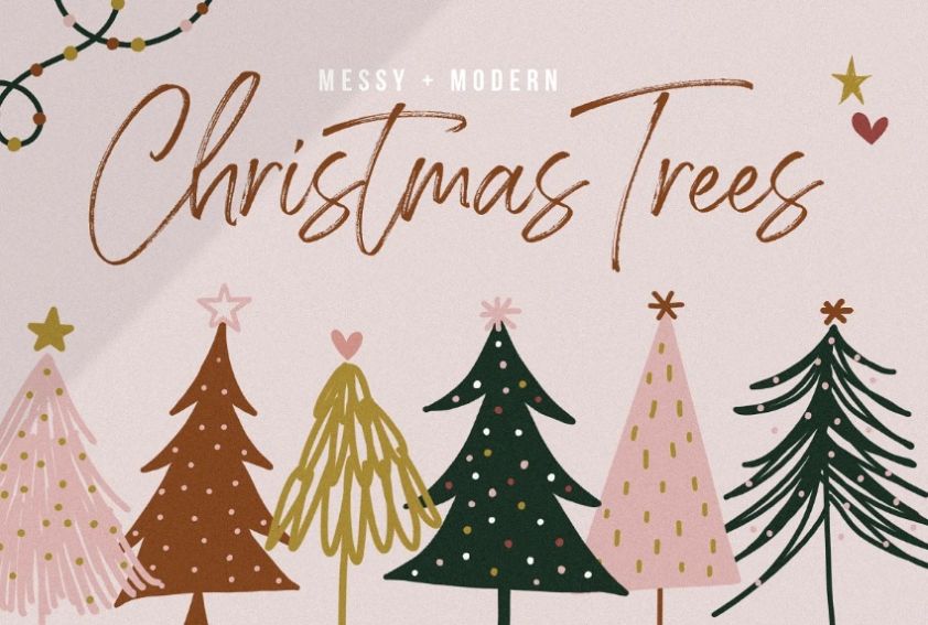 Modern Christmas Tree Illustrations