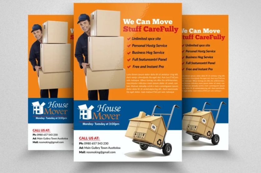 Moving Services Flyer Template PSD