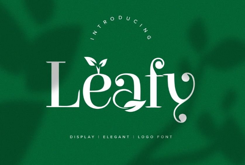 Natural Style Leaf Fonts