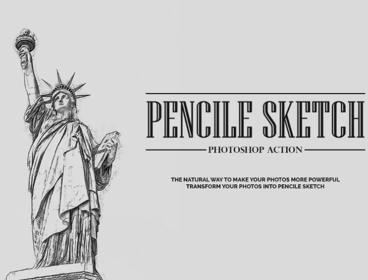 15+ Pencil Sketch Photoshop Actions ATN Download