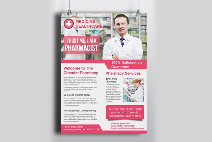 Pharmacist Flyer Template PSD