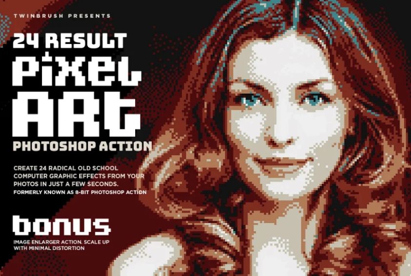 pixelated photoshop action free download