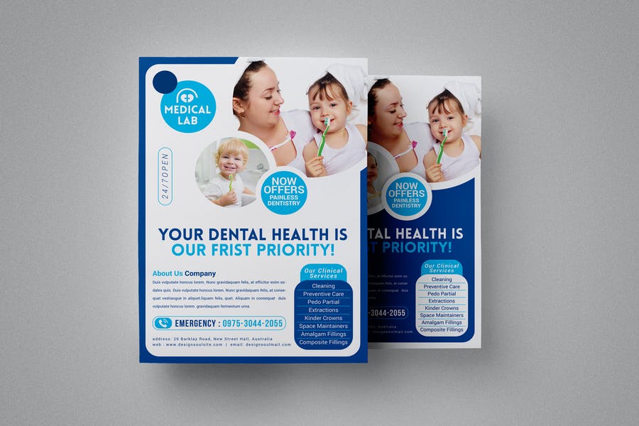 Print Ready Dental Flyer PSD