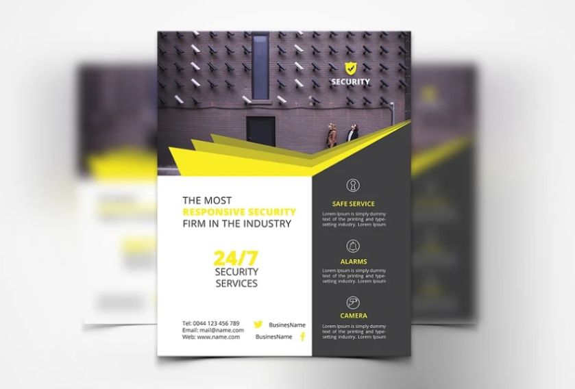 Private Security Services Flyer PSD