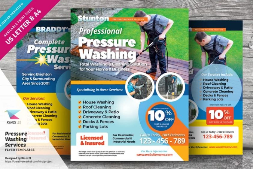 Professional Washing Flyer Template