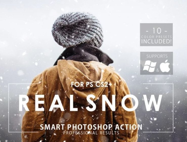 15+ Snow Photoshop Action Effects ATN Free Download