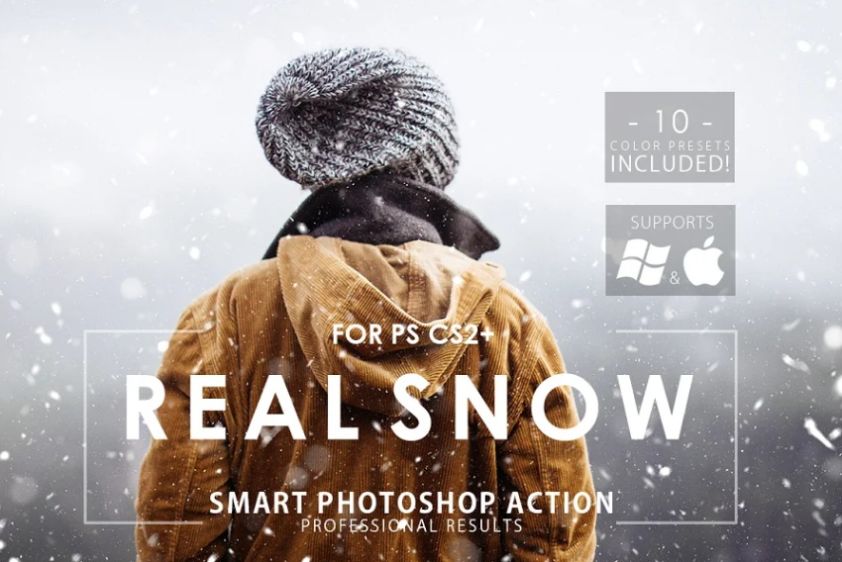 Real Snow Photoshop Effects