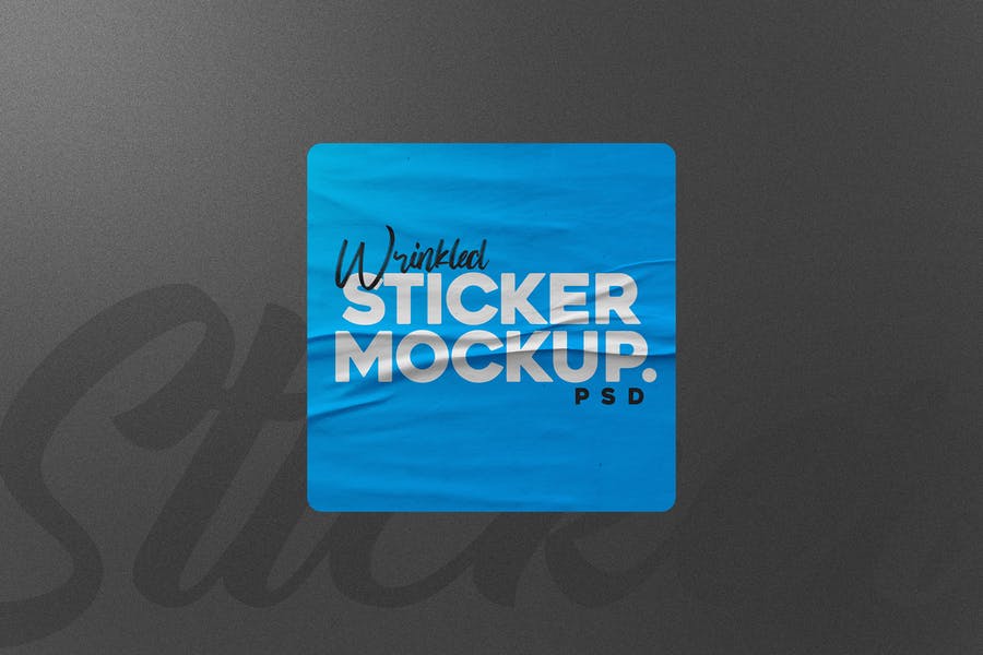 Realistic Sticker Design Mockup