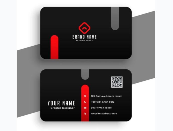 Red and Black Business Card