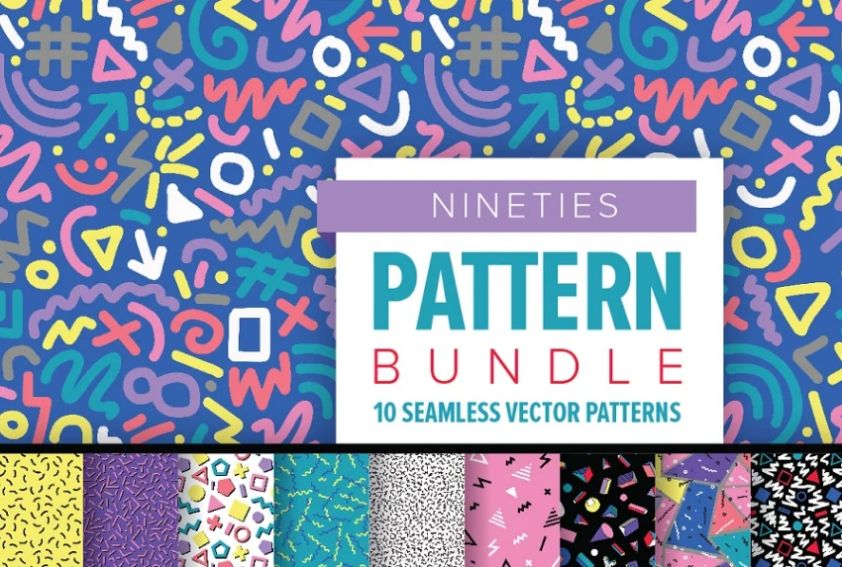 Retro Nineties Pattern Desig Bundle