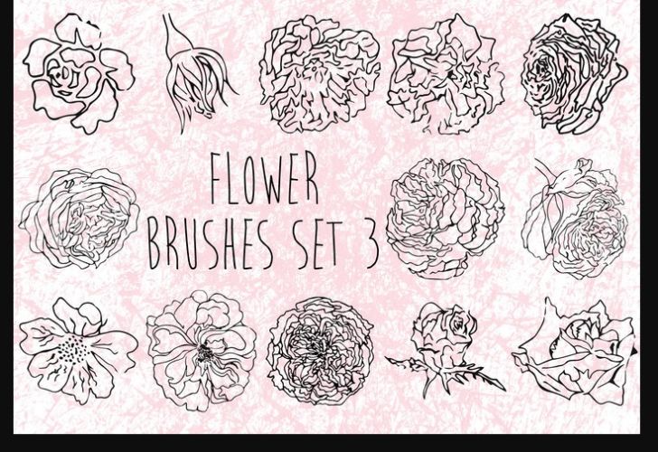 Rose Flower Brush Set