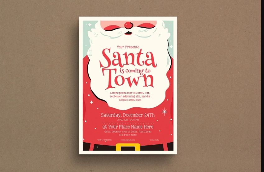 Santa Town Flyer Design