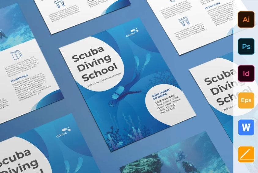 Scuba Diving School Branding Template
