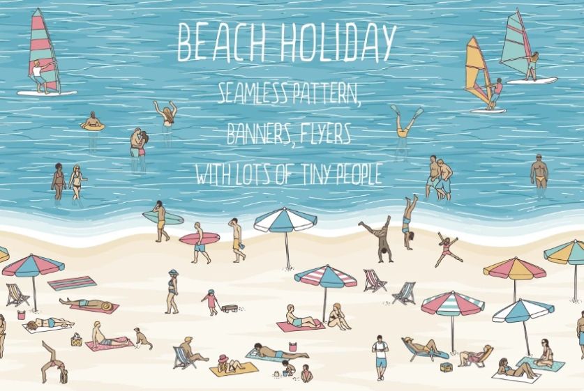 Seamless Beach Holiday Pattern