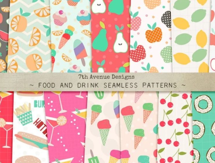 15+ FREE Food and Drinks Pattern Designs Download