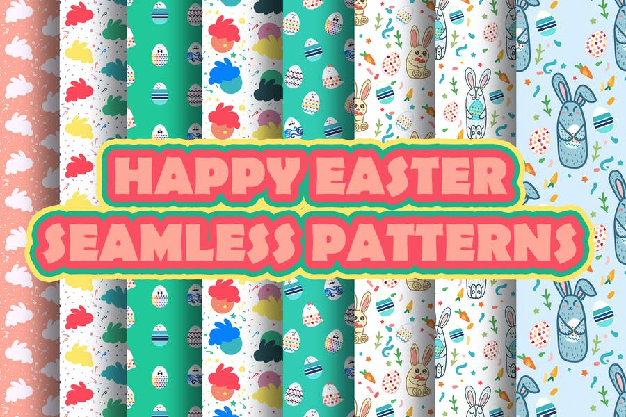 Seamless Happy Easter Patterns