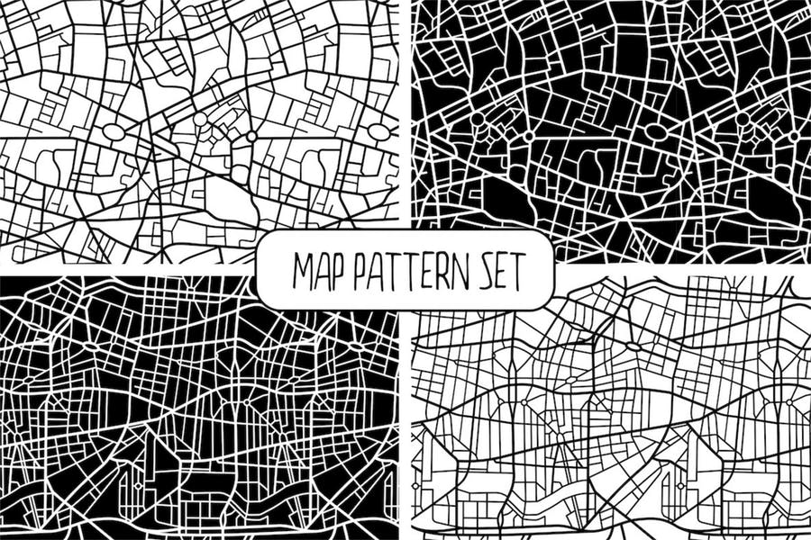 Seamless Map Pattern Design