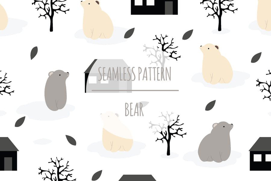 Simple Bear Pattern Design