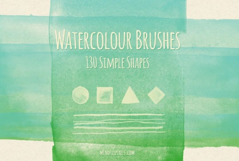 Simple Watercolor Shapes and Elements
