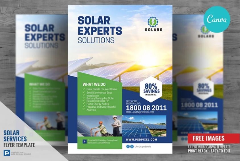 Solar Experts Company Canva Template
