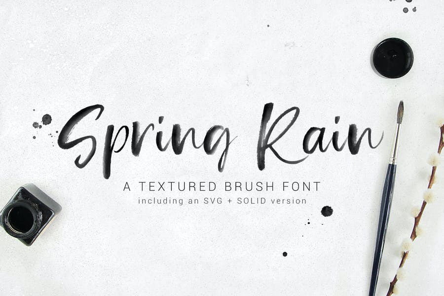 Solid Textured Brush fonts