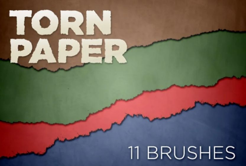 Torn Paper Border Brushes
