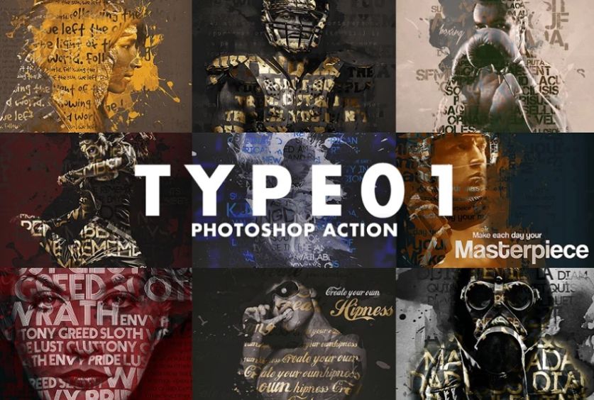 Typography Photoshop PS Action