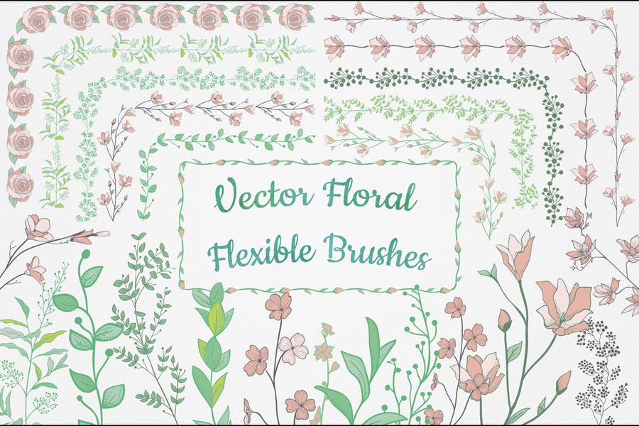 Vector Floral Photoshop Brushes