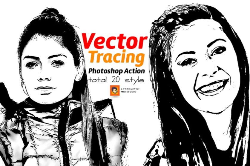 Vector Tracing PS Effect