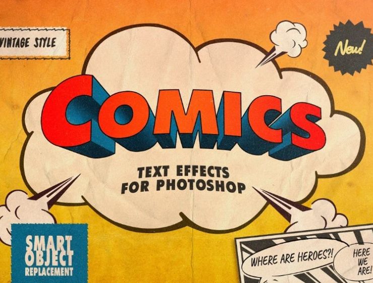 15+ Comic Book Photoshop Actions Effect Download