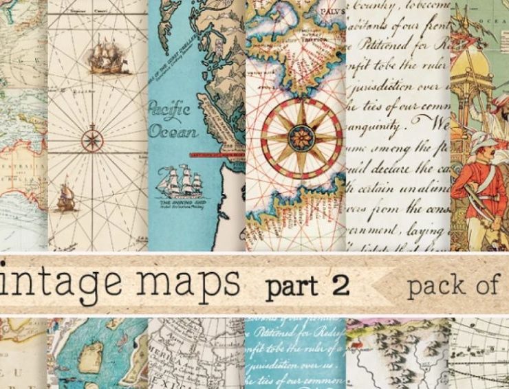 15+ FREE Vintage Map Patterns Vector Design Download