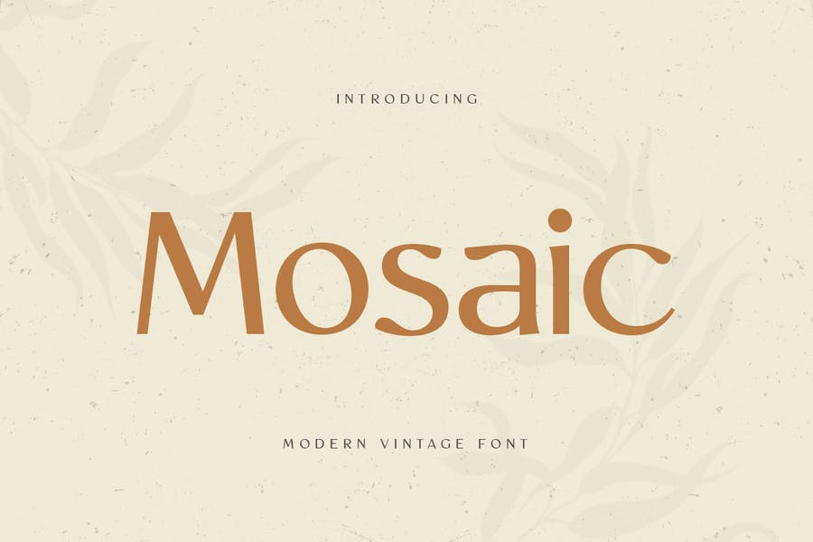 Vintage Style Mosiac Font