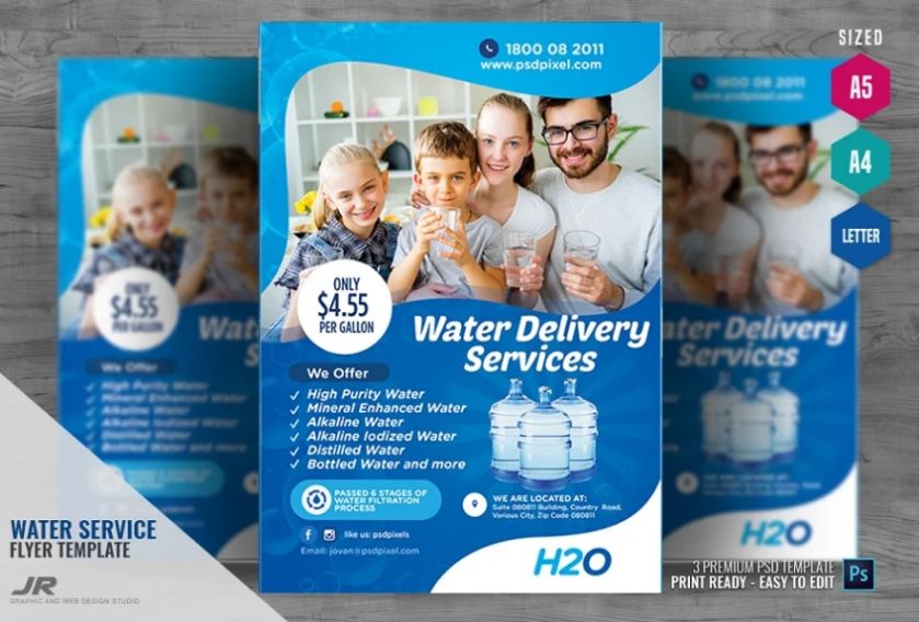 Water Delivery Services Flyer