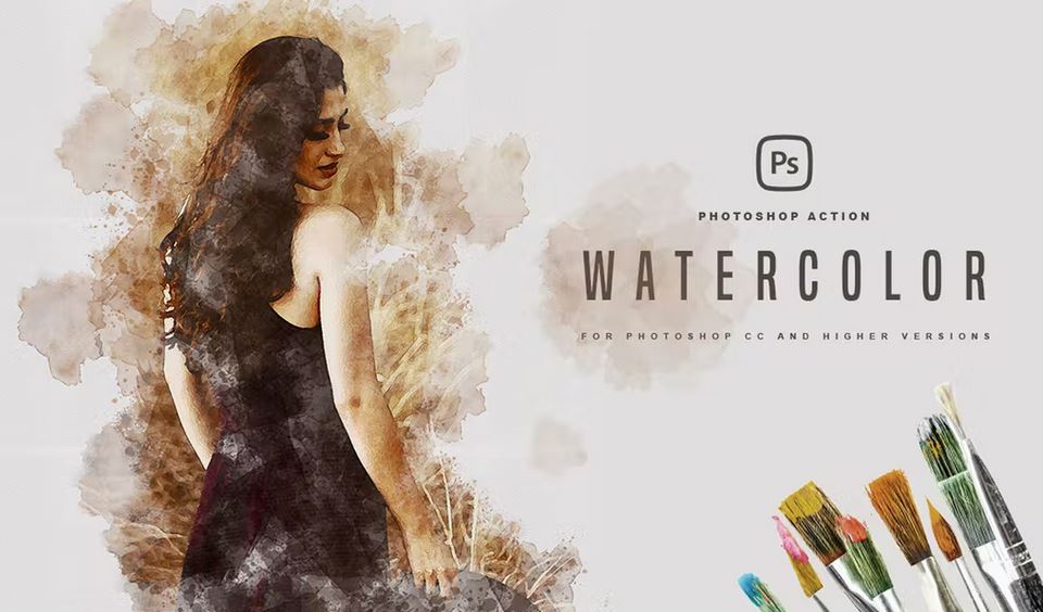 Water-color Photoshop Action PSD