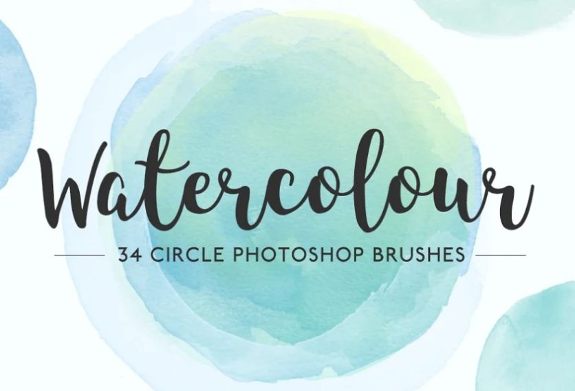 Watercolour Circle Photoshop Brushes