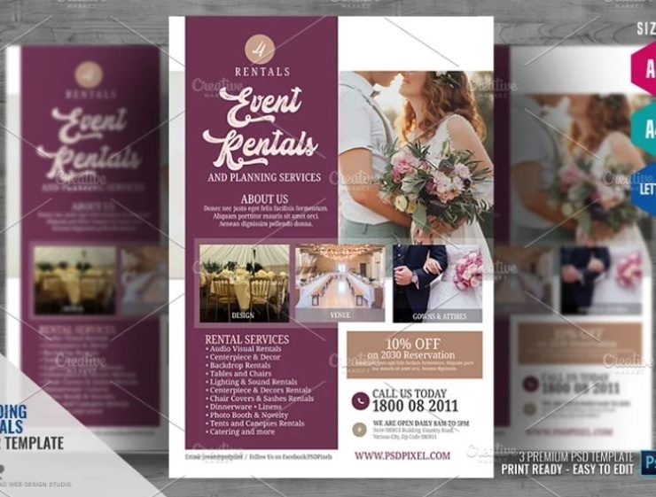 15+ Wedding Rentals Flyer Template FREE Download