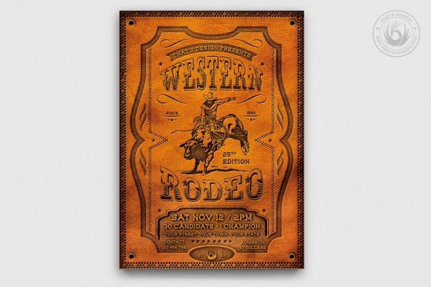 Western Rodeo Flyer Templates