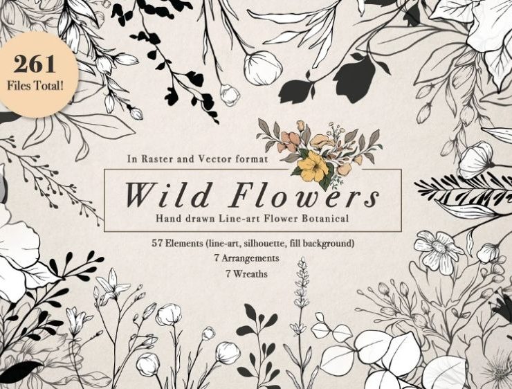 15+ Flower Illustrations Vector Clipart AI EPS