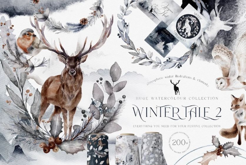 Winter Animals Collection Set