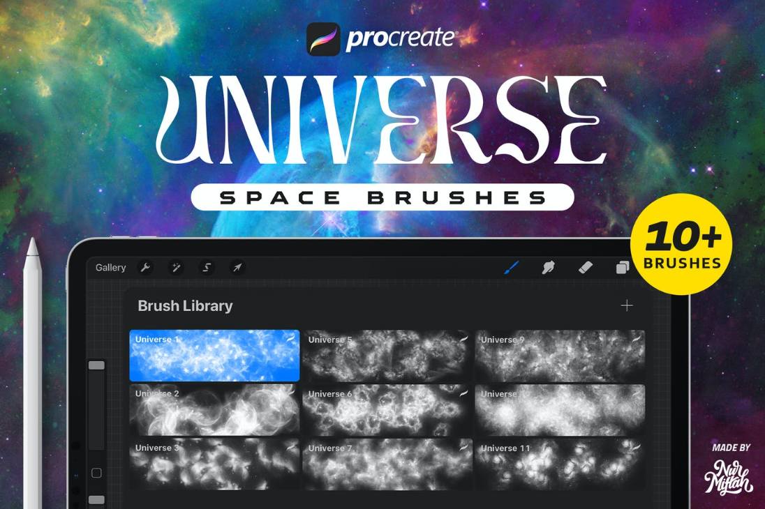 10 Unique Space Objects Brushes