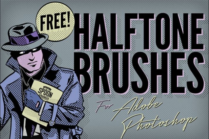 12 Free Halftone Brush Set