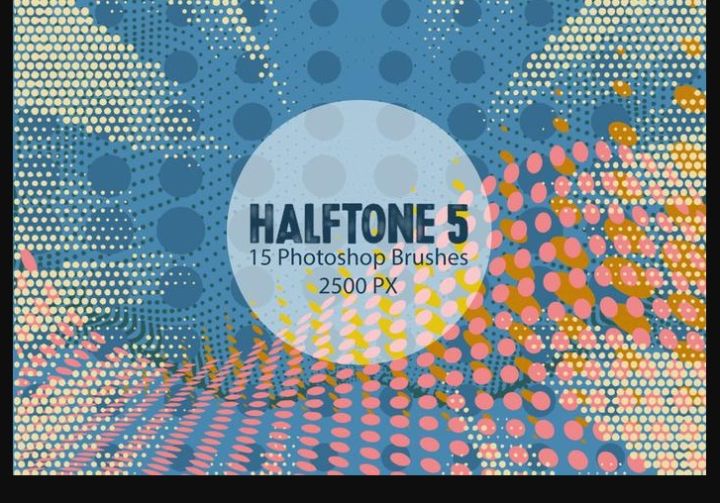 15 Halftone Brushes Set