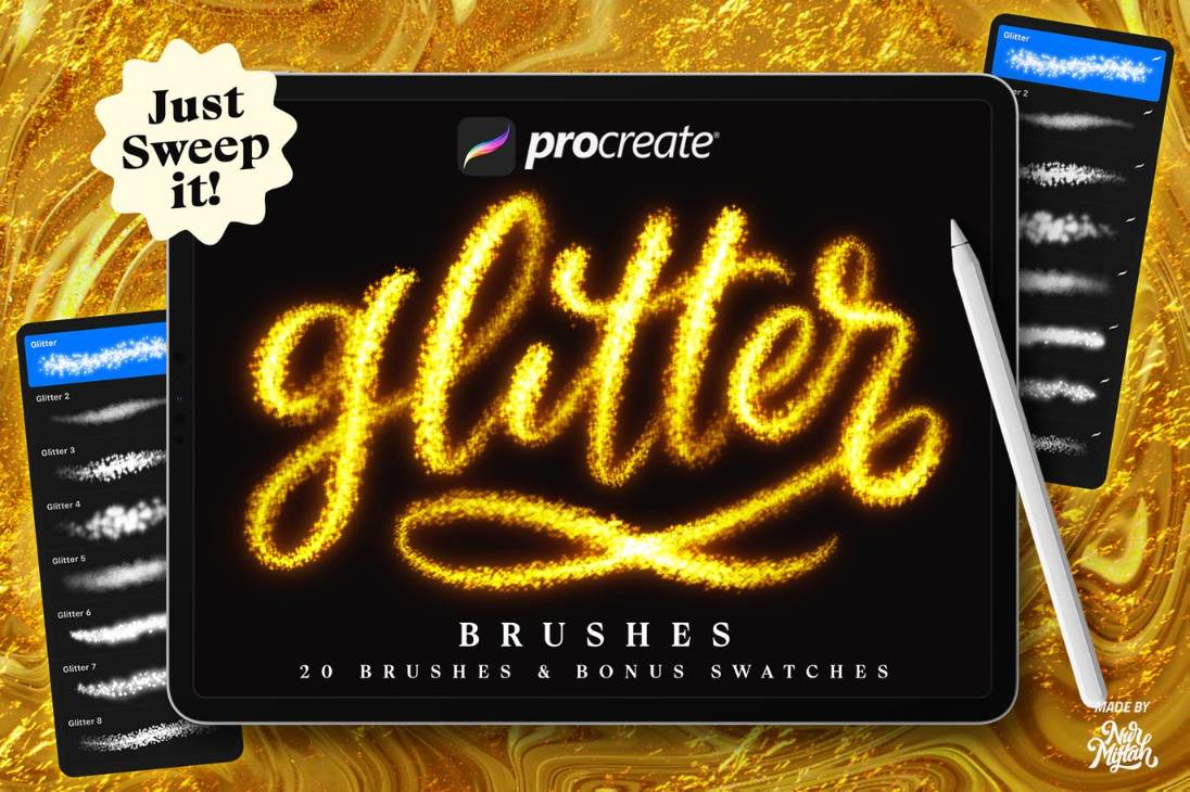 20 Procreate Glitter Brushes