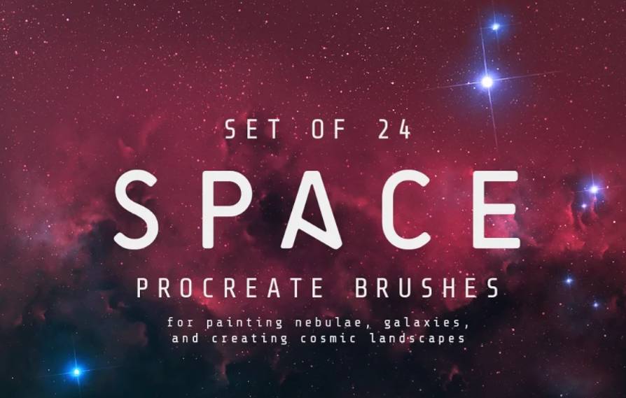 24 Unique Space Procreate Brushes