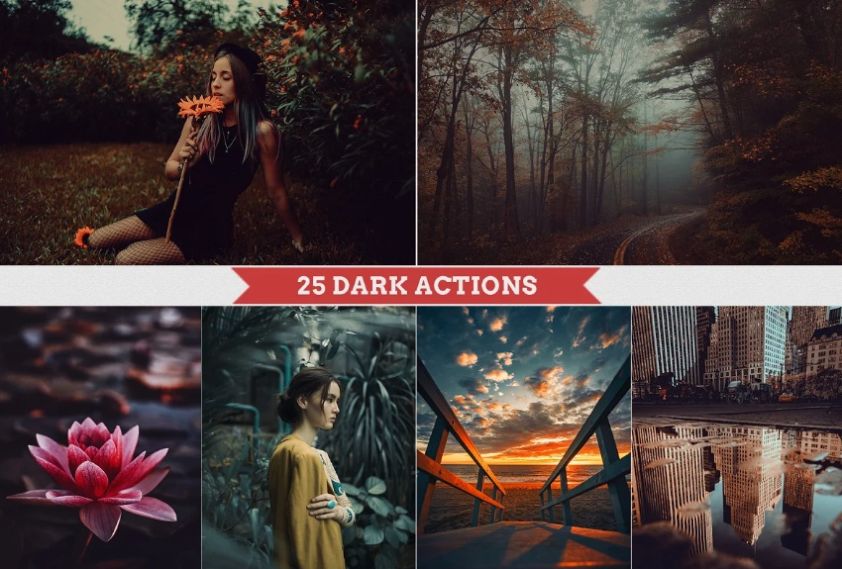 25 Dark Photography PS Actions