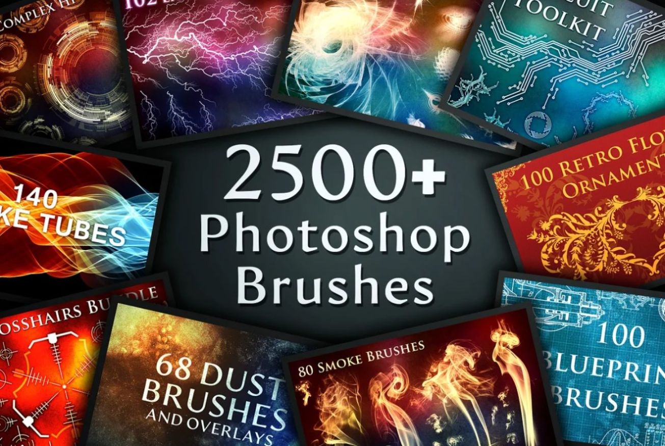 2500 Unique Photoshop Brushes Bundle