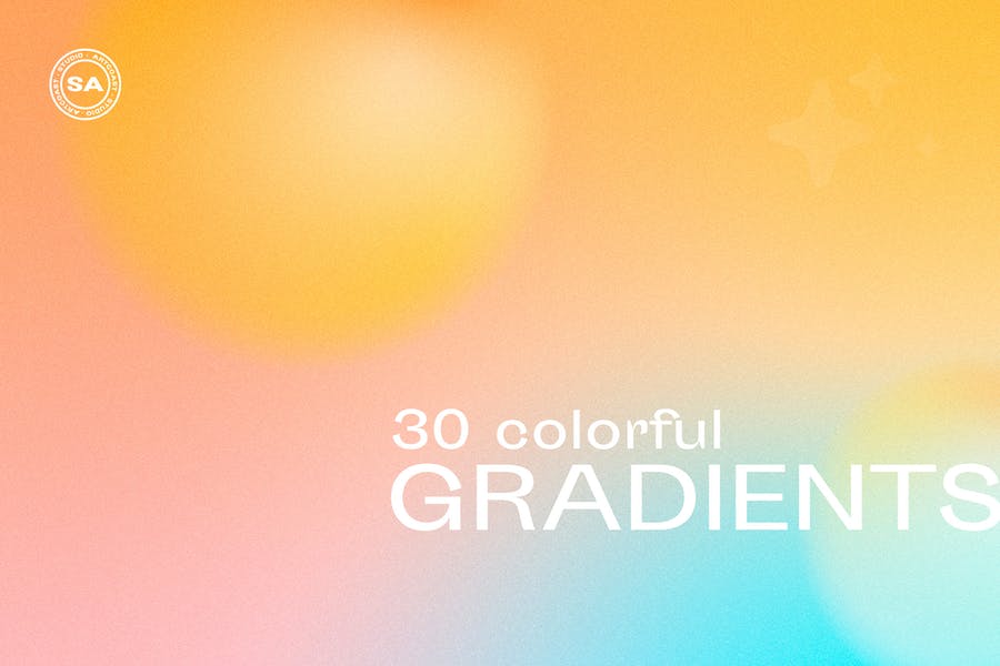 30 Colorful Gradient Backgrounds